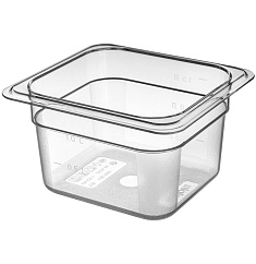 КОНТЕЙНЕР из поликарбоната «ГАСТРОЕМКОСТЬ 1/6 Н-100» (прозрачный)