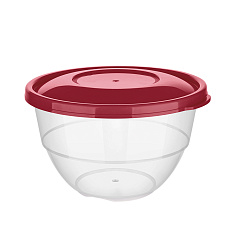 МИСКА ДИАМЕТР 223 ММ, 3,3 Л С КРЫШКОЙ (бордовый)