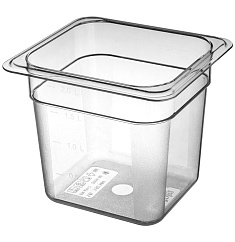 КОНТЕЙНЕР из поликарбоната «ГАСТРОЕМКОСТЬ 1/6 Н-150» (прозрачный)